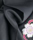 卒業式袴単品レンタル[刺繍]グレー×濃いグレーぼかしに花の刺繍[身長148-152cm]No.832